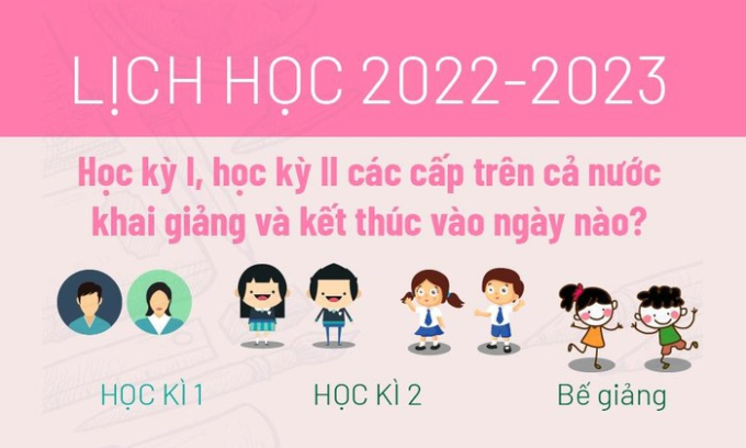 Lịch học 2022-2023 của học sinh cả nước 